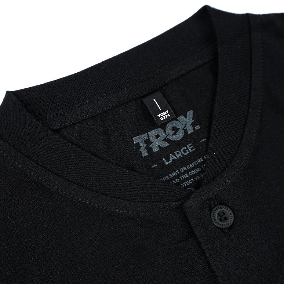 Troy Company Baju Koko Pria Hitam Lengan Pendek Kerah Shanghai Ola KKD 2564