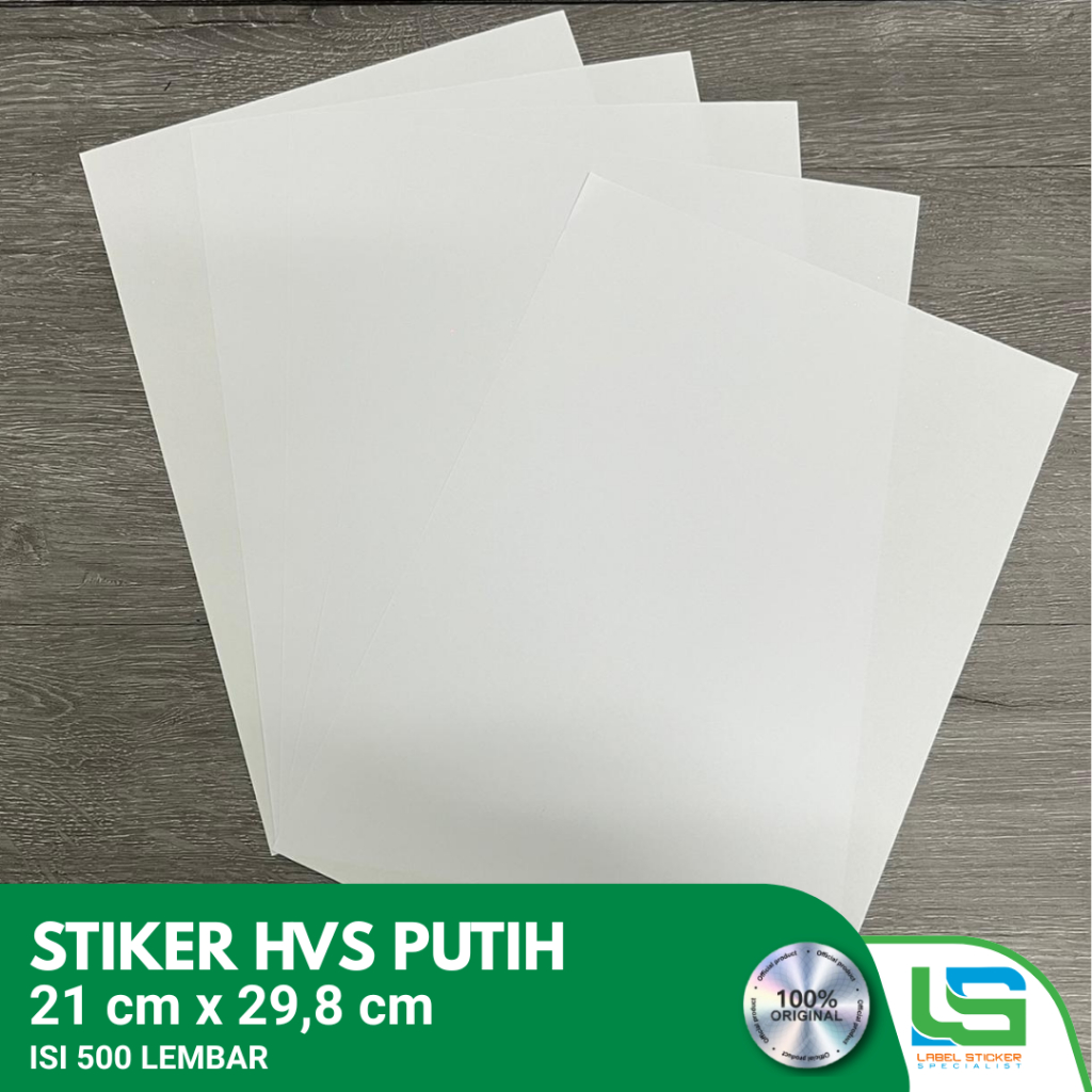 STICKER HVS A4 STIKER KERTAS HVS A4 POLOS STIKER A4 ISI 500 LEMBAR