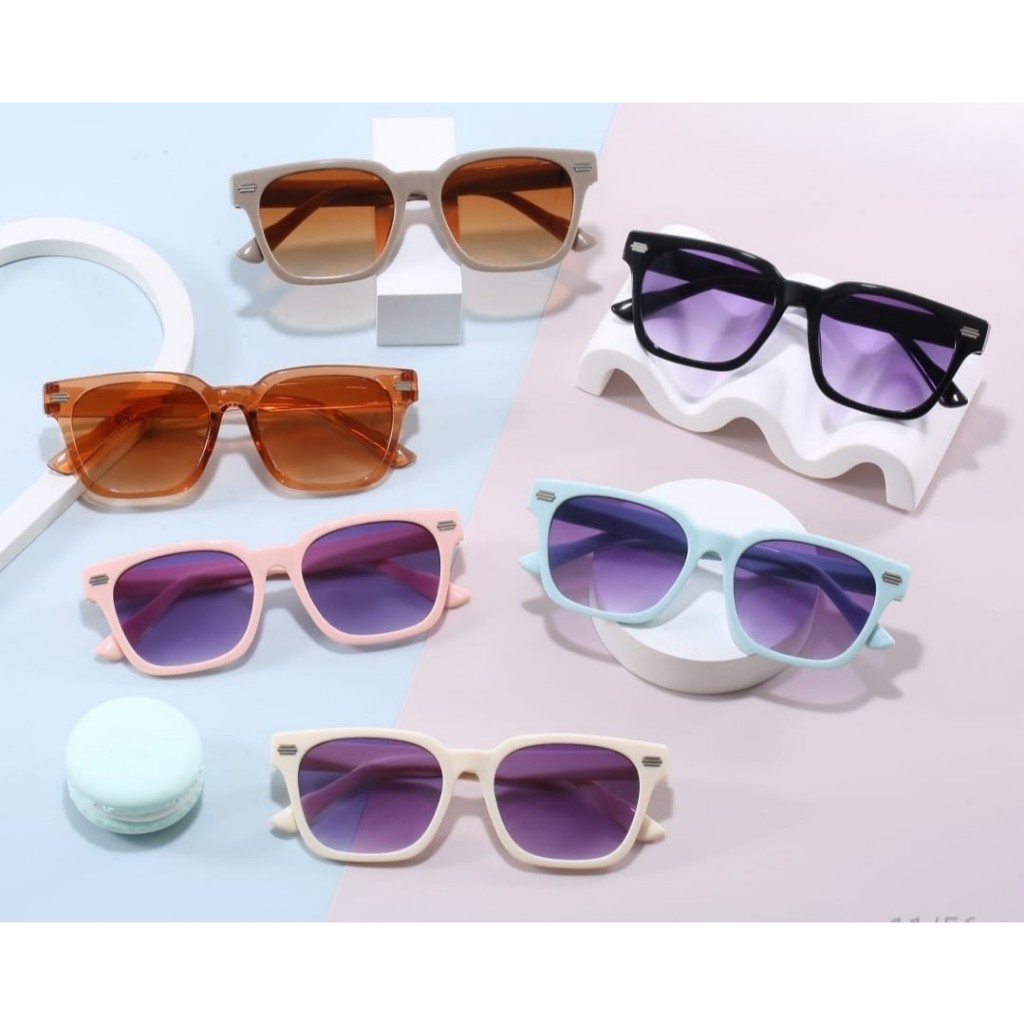 Kacamata Hitam Anak Desain Anti-UV, Nyaman Dipakai 6637