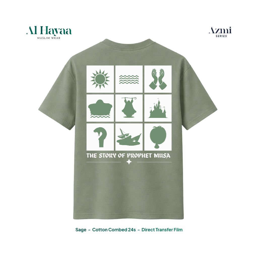 Kaos Muslim Azmi Series 'Musa' Regular Fit Premium Cotton Combed 24s - Al Hayaa