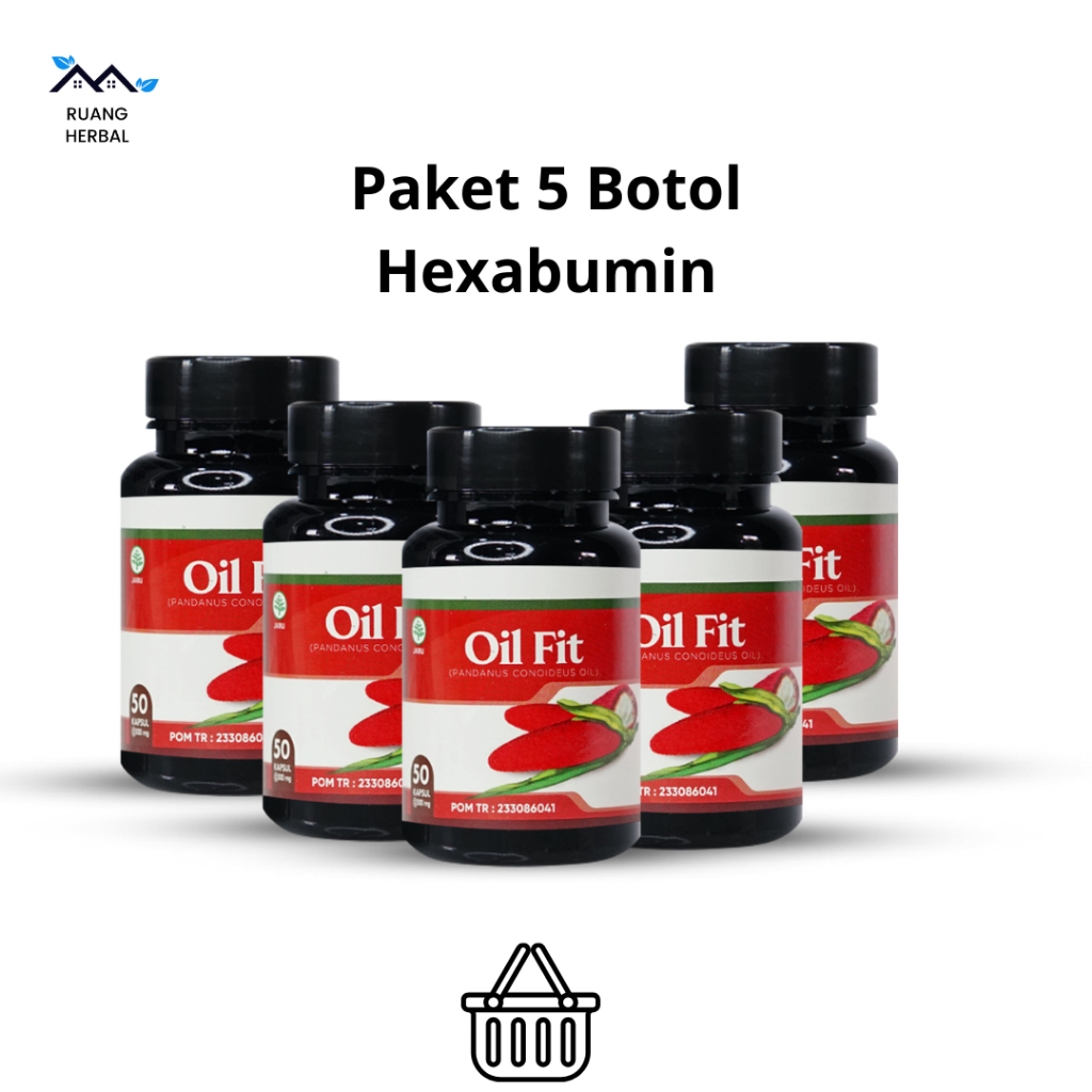 RuangHerbalSehat-Paket 5 Botol Kapsul OIl fit