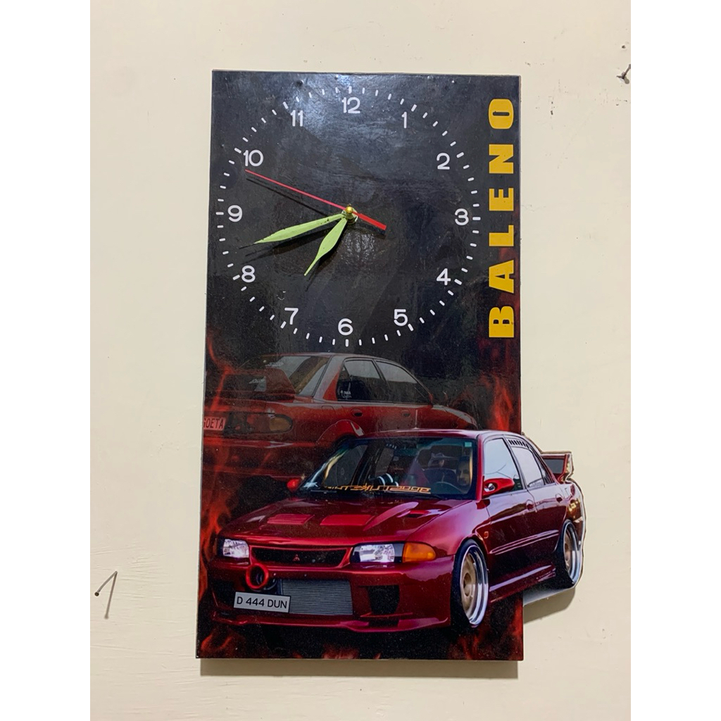 Jam Dinding Custom - Jam Dinding Karakter Mobil Sport - Hiasan Dinding Kamar Anak Cowok Estetik