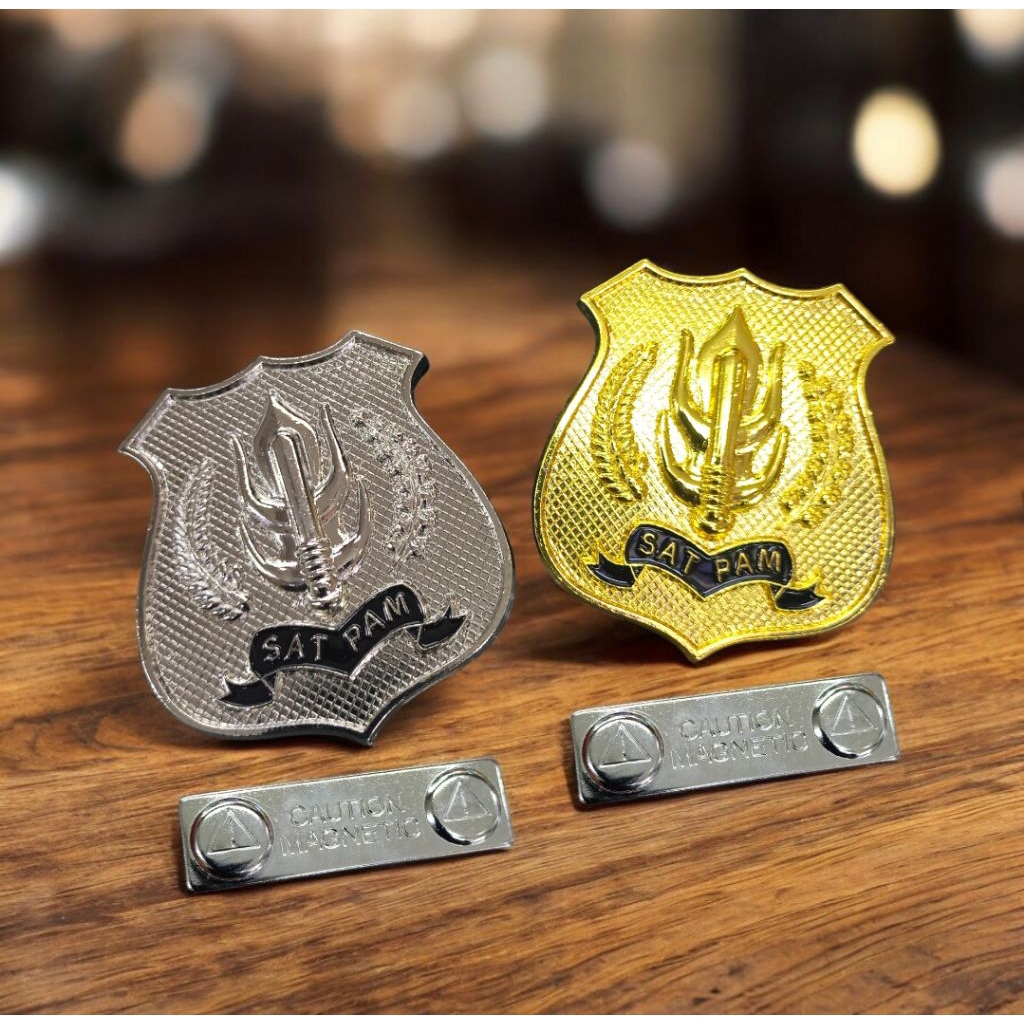 Pin lencana kewenangan satpam - lencana satpam logam