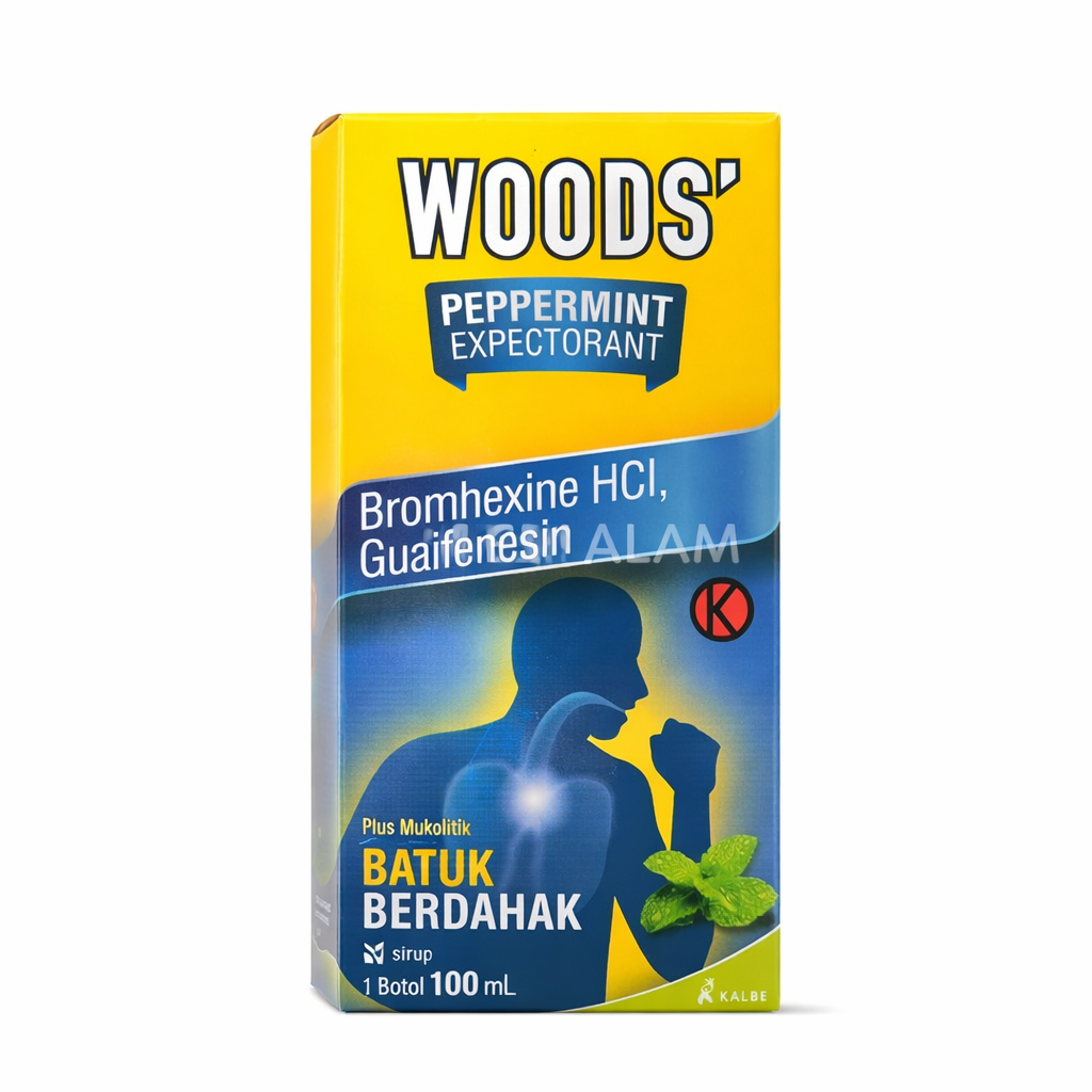 WOODS PEPPERMINT EXPECTORANT 100ML / OBAT BATUK BERDAHAK SYR