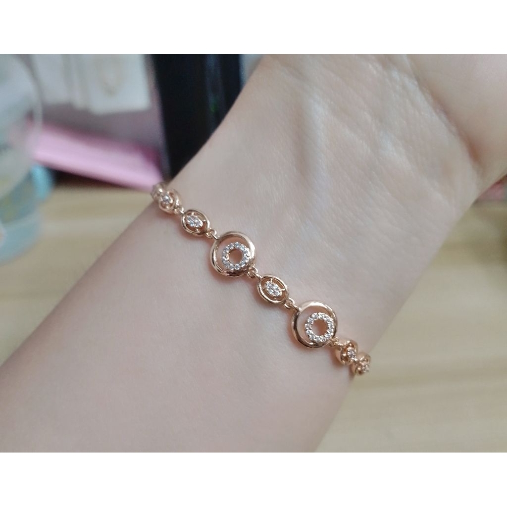 xuping Premium Gelang Rantai bulat mata Anti karat (aslinya seperti emas)