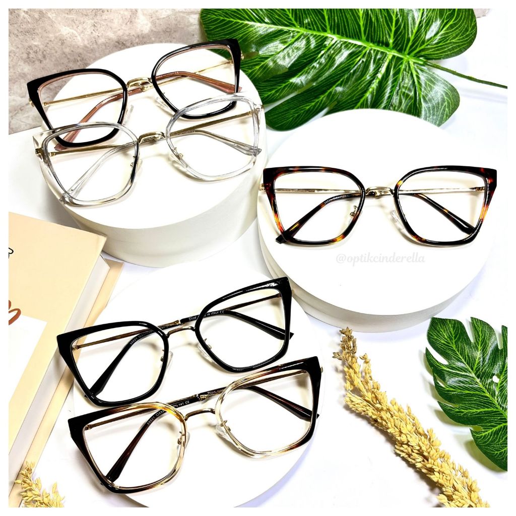 PAKET KACAMATA PREMIUM BRAND D*OR (58821) - NORMAL/MINUS/CYLINDER/PLUS - LENSA ANTIRADIASI/PHOTOCROM