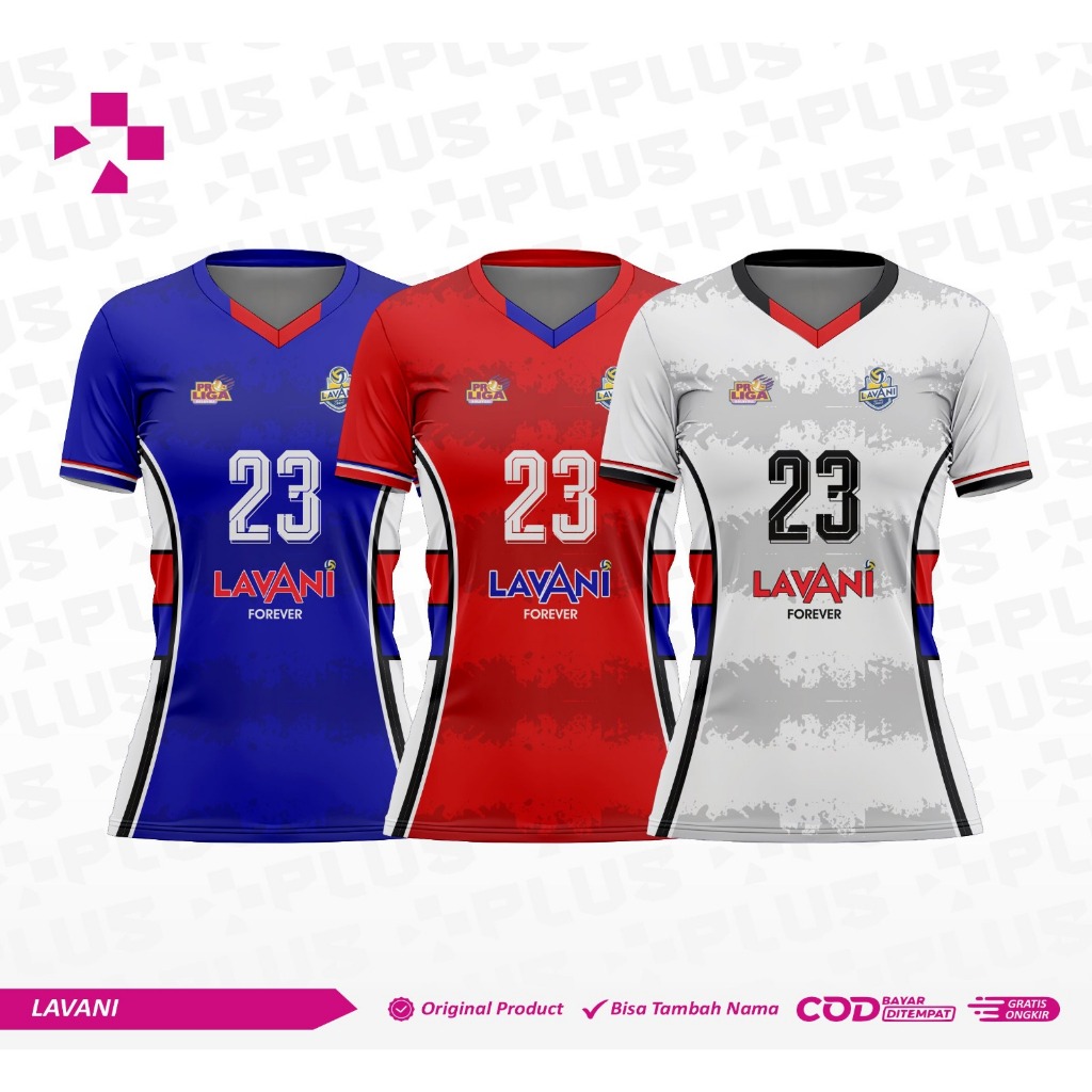 PLUS_Jersey Voli Lavani Proliga 2025 Premium Full Printing (Free Custom Nama Dan No Punggung)