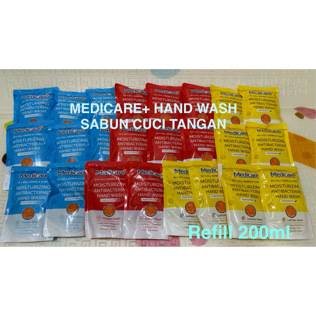 [NEW]MEDICARE+ ANTI BACTERIAL HAND WASH 200ml sabun cuci tangan anti bakteri