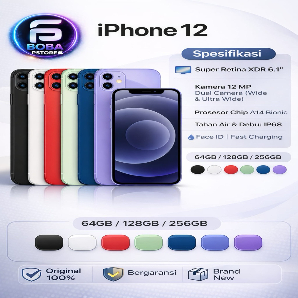 IPHONE 12 SECOND ORIGINAL ALL OPERATOR BERGARANSI