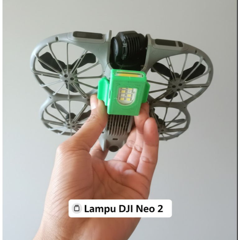 Lampu drone dji neo 2, Monting lampu Dji neo 2, lampu penerangan drone
