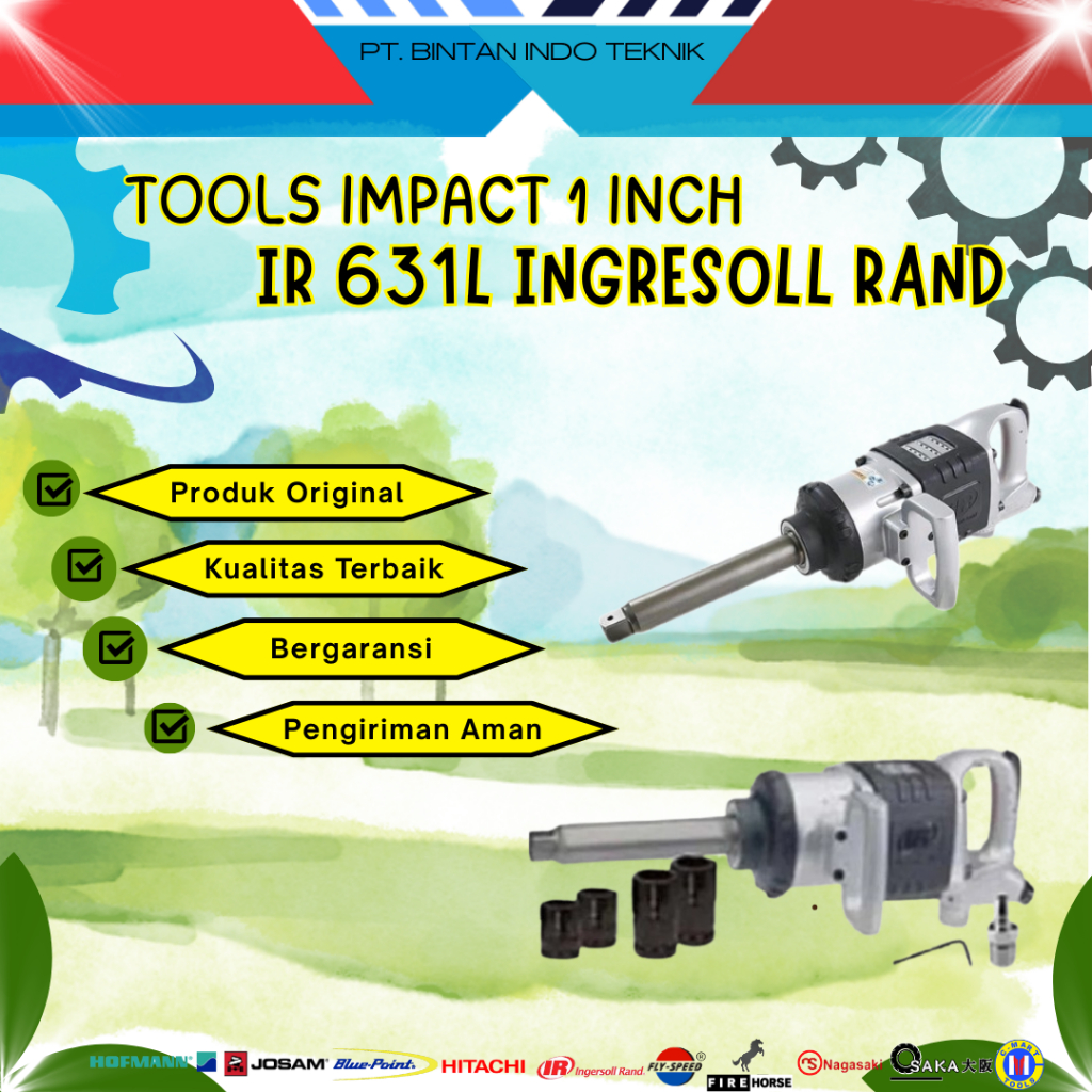 Tools Impact Ingersoll Rand IR 631L Impact Wrench 1 Inch