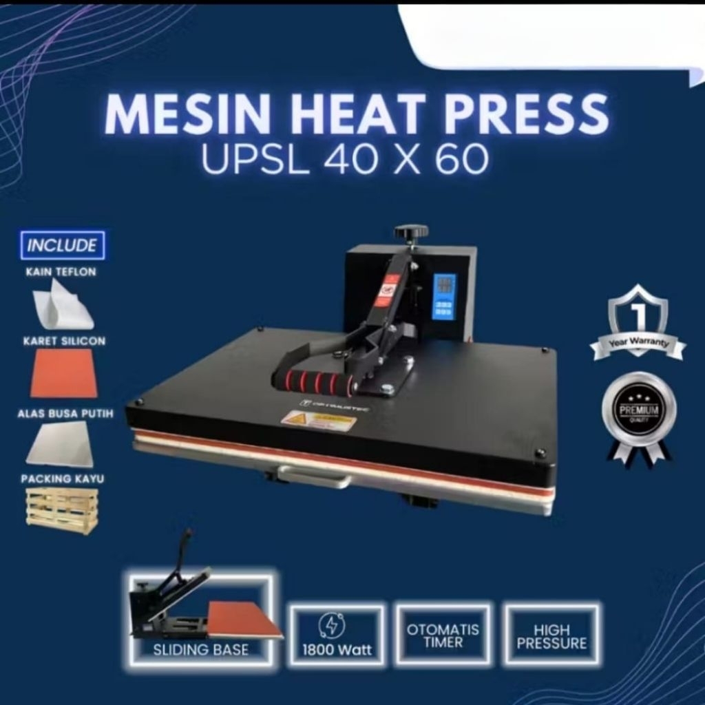 Mesin press sablon DTF UPSL 40X60 CM