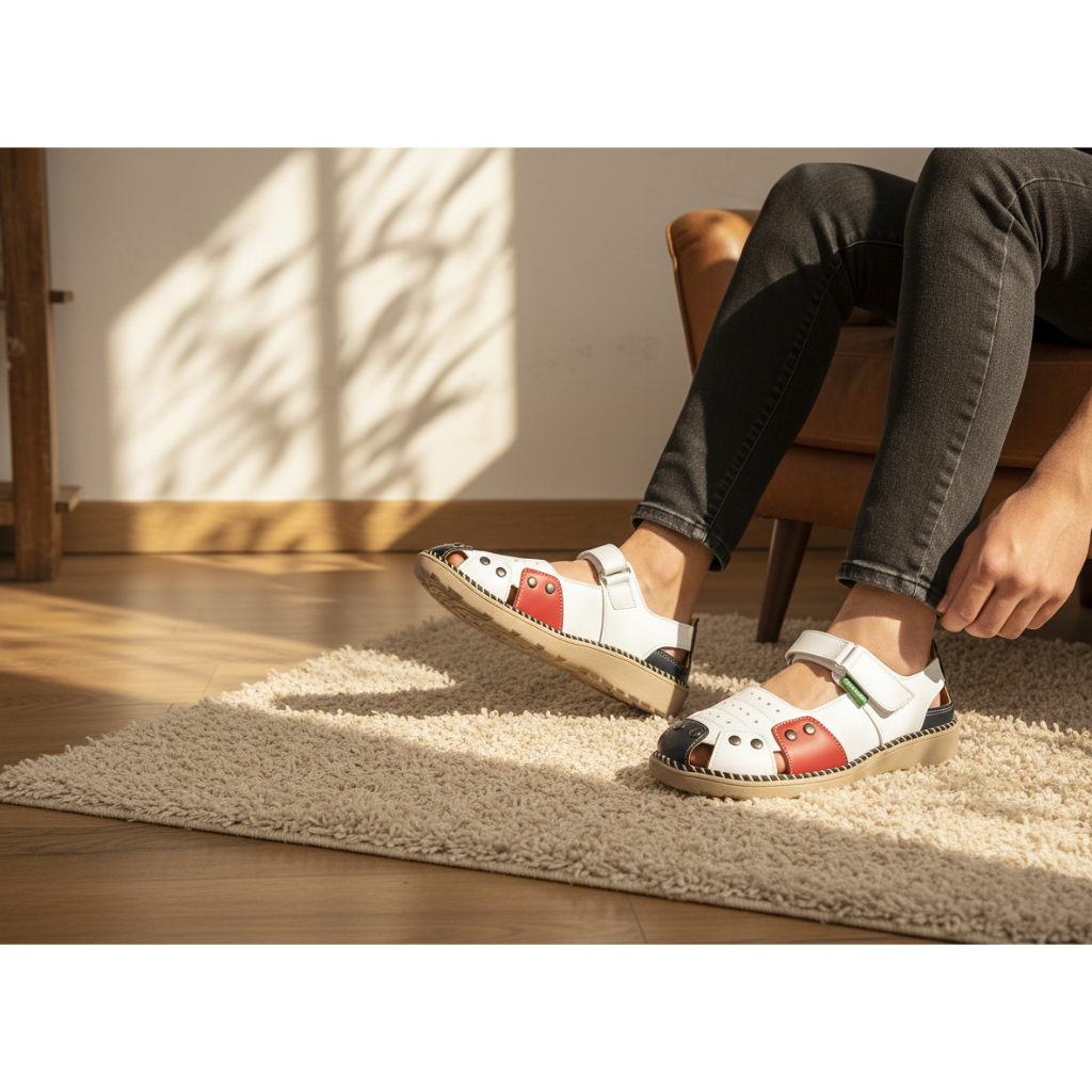 Sepatu Kickers Wanita Kode S-07 Putih Hitam