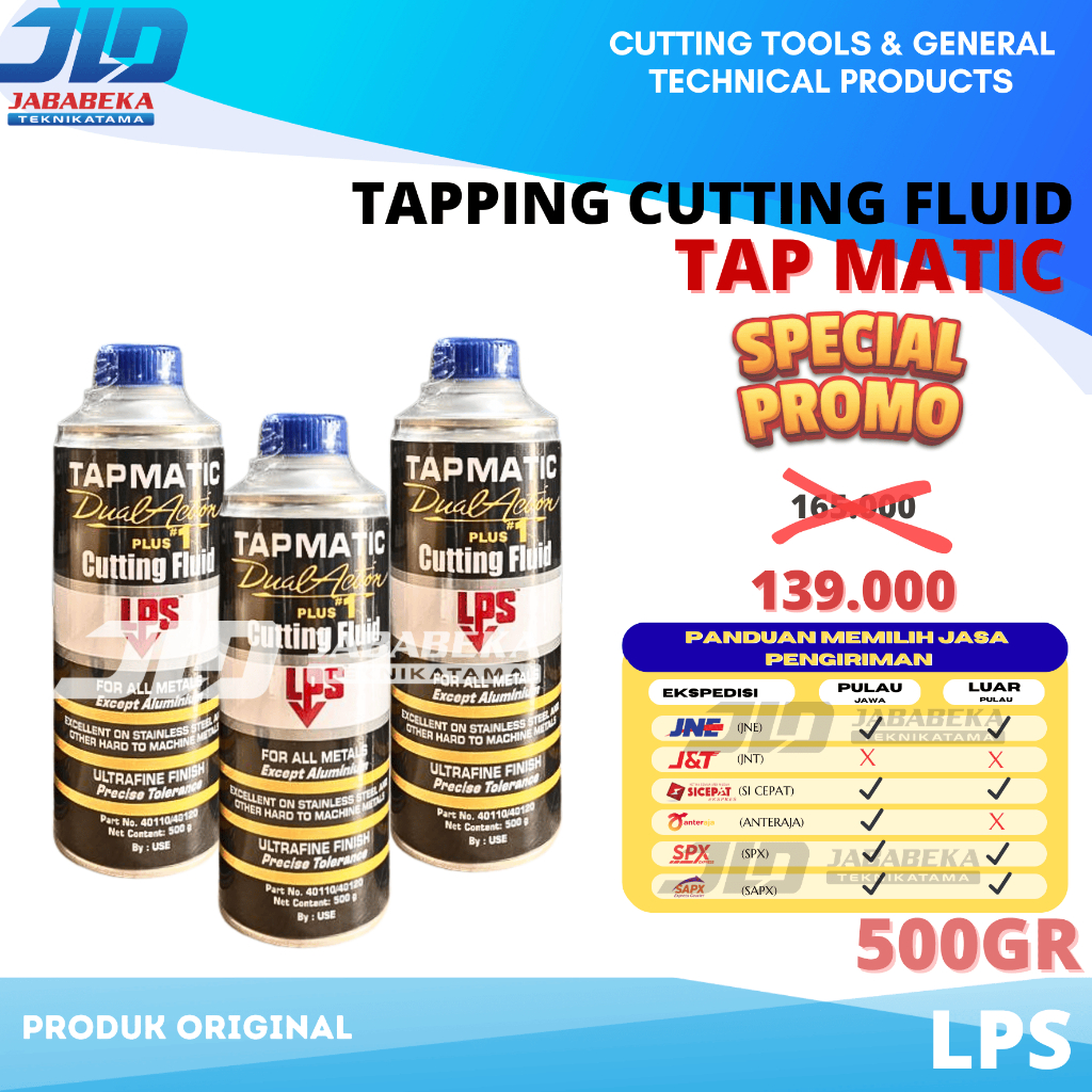Tap Matic 500ML Cutting Fluid Lps Tap Matic 500ML Kemasan Baru Bulat