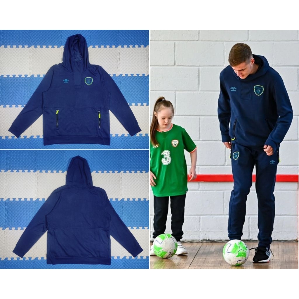 Jaket Hoodie Timnas  Irlandia 2023 Original Umbro Pakaian Pria