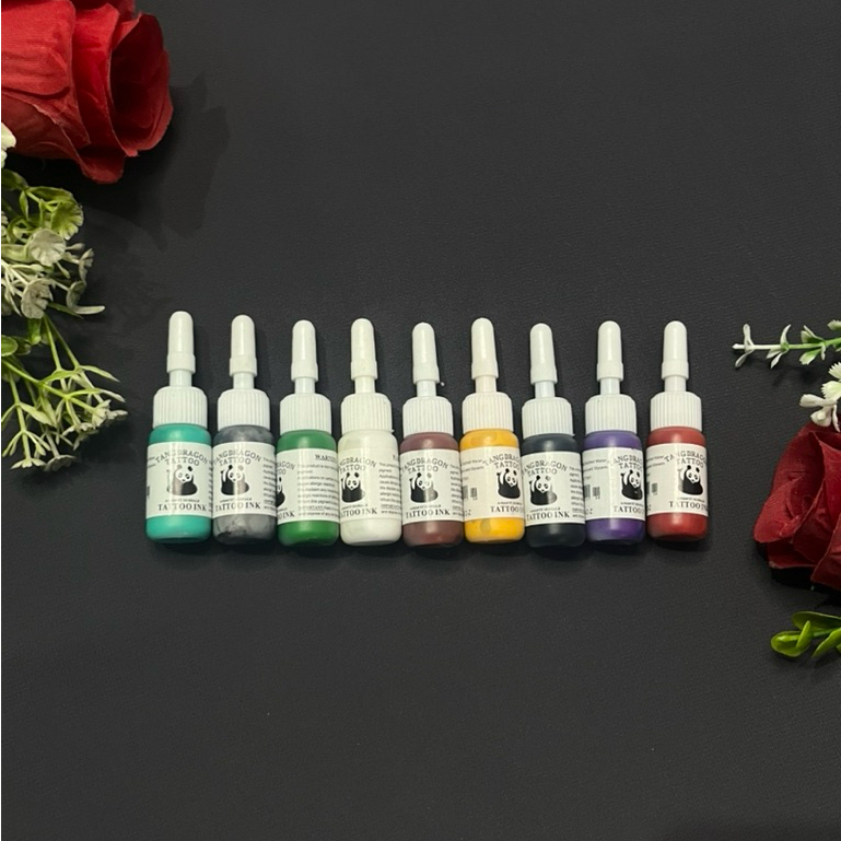 (PROMO CUCI GUDANG SIAP KIRIM) Original Set Tinta Tato 5ml permanen tinta tato