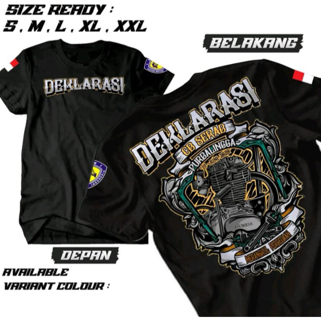 Kaos sablon deklarasi cb serab purbalingga t-shirt distro adem unisex