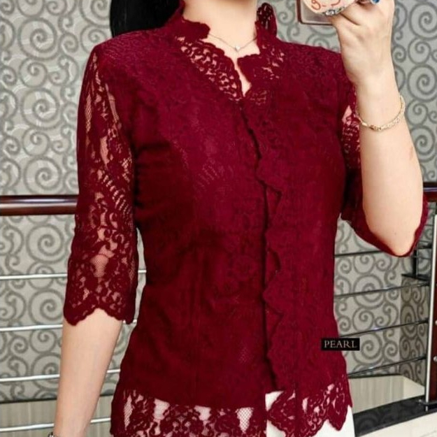 NN Atasan Semi Prancis Katun Lembut. Kebaya Modern Wanita. Model Sesuai Gambar