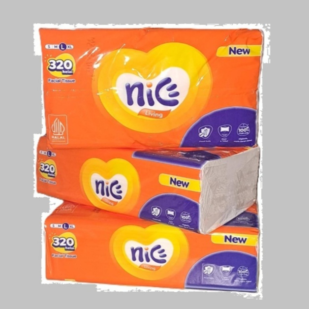 [ 20pcs ] Tissue Nice 320 sheet tisu nice ukuran kecil size L tisu facial serbaguna