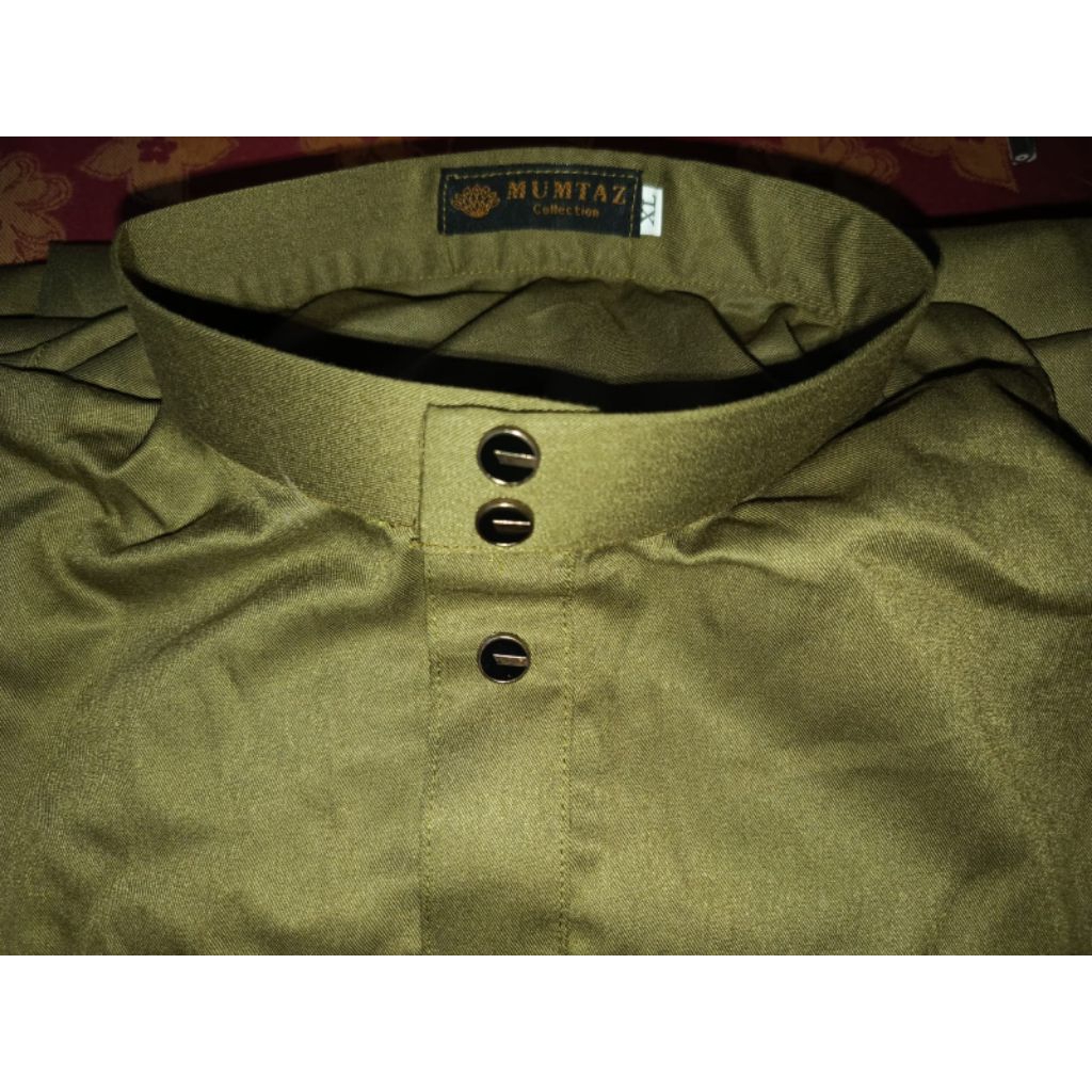Jubah pria mumtaz hijau olive