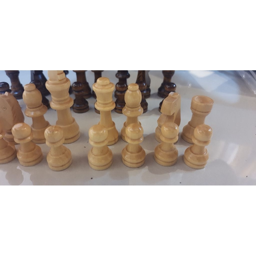 Bidak Catur Kayu Mini | Bidak Catur Kecil | Chess Pieces 32 Pcs