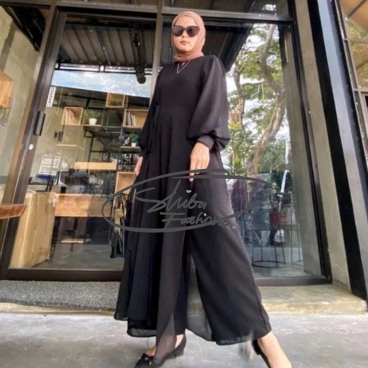 NADIRA OUTER KIMONO LONG CARDIGAN SCARF Bahan Ceruty Babydoll Premium Polos/Outer Jumbo Terbaru Paka