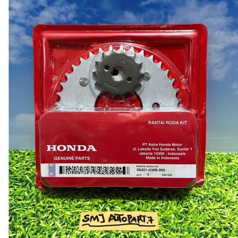 Gear set (KWB)gear set Rantai honda Blade,  Revo 110 abs