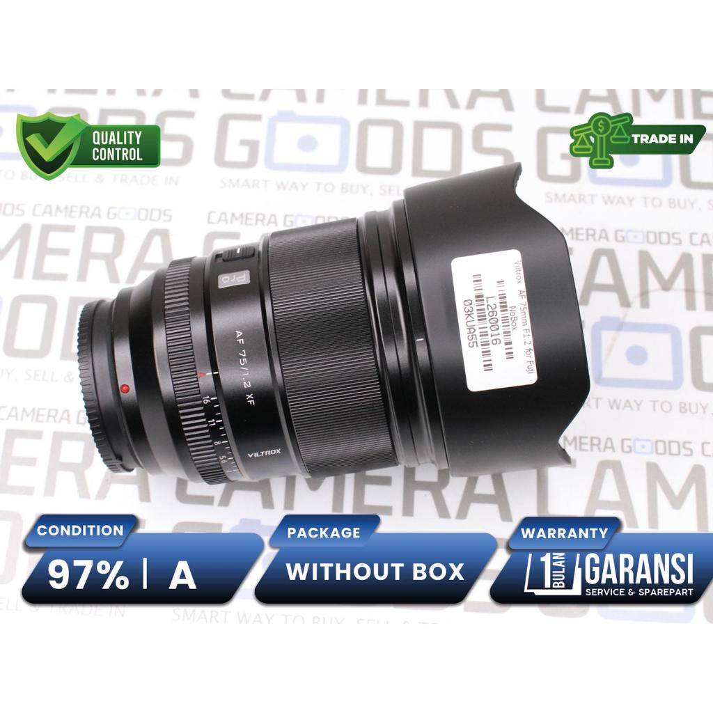 Lensa Viltrox AF 75mm F1.2 STM ED IF XF PRO Autofocus Lens for Fuji X Second Bekas Grade A - L260016