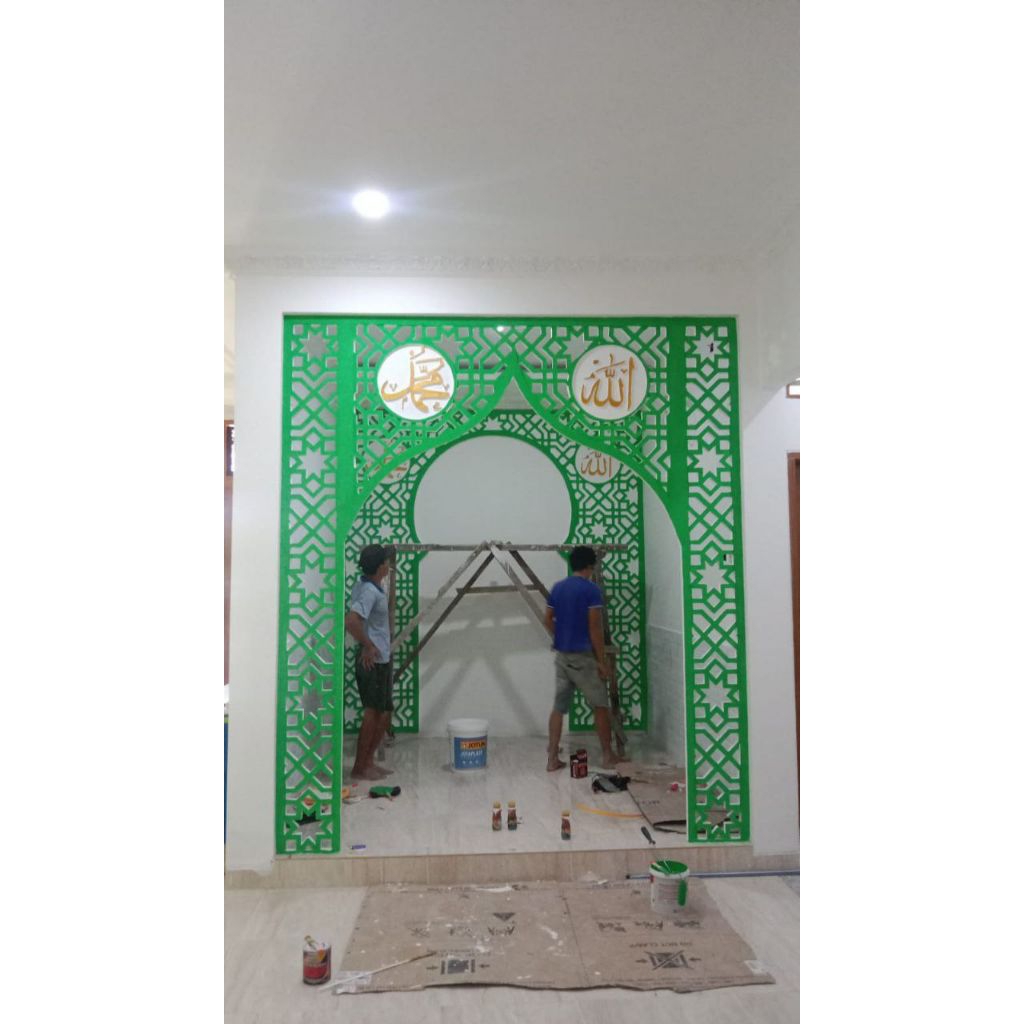 mihrab grc krawangan artistik untuk suasana ramadhan