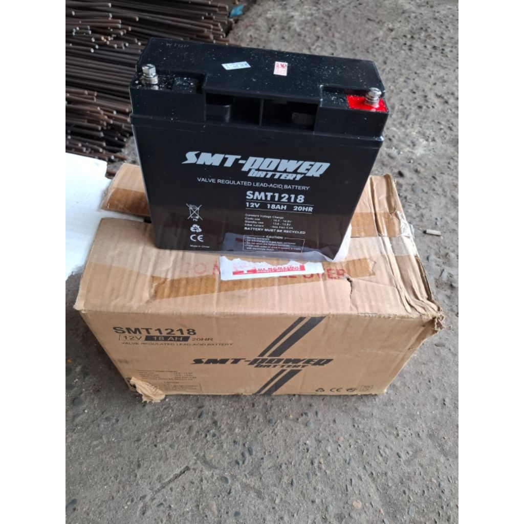 AKI BATERAI KERING SMT POWER VRLA SMT1218 12V 18AH 20HR GENSET SOLAR PANEL