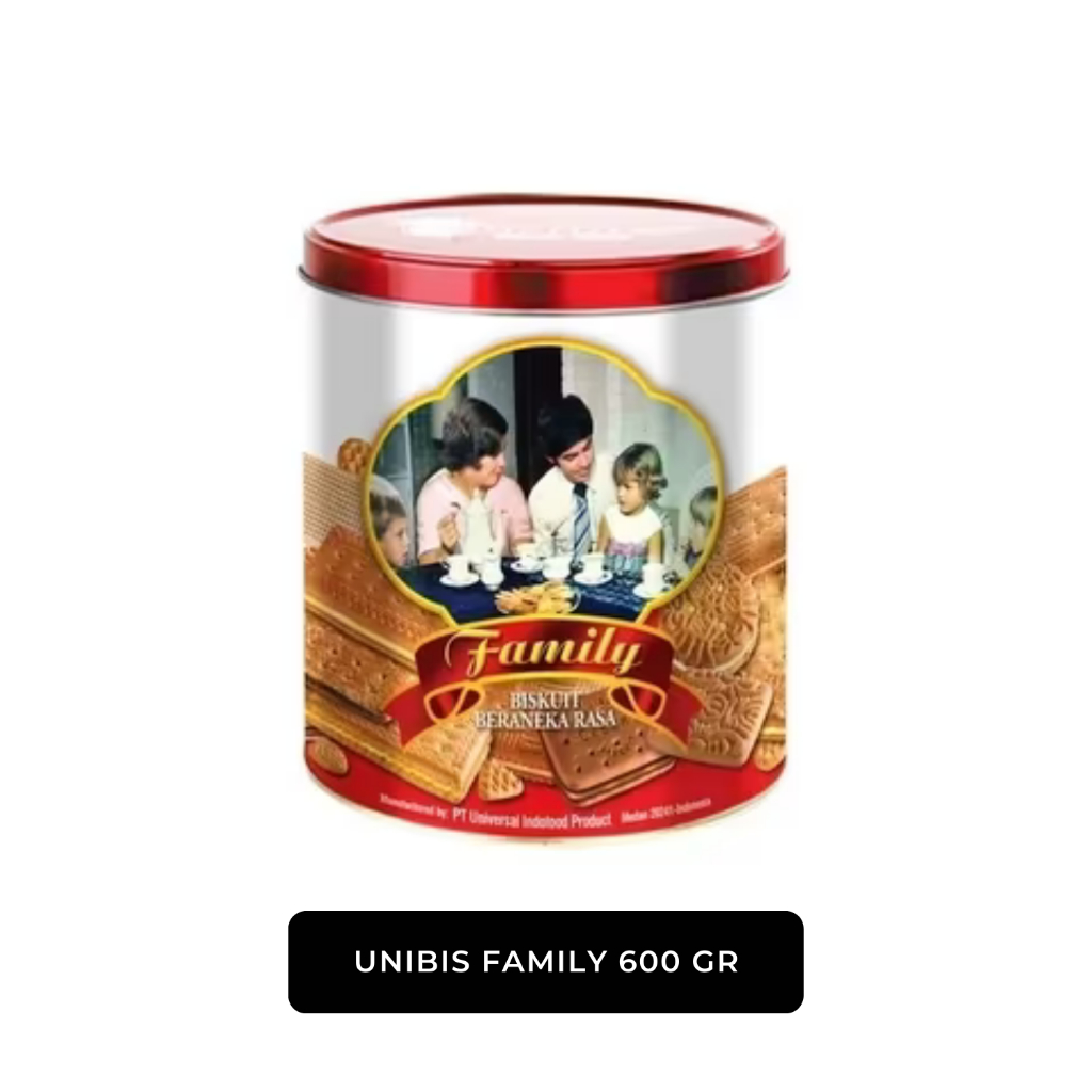 UNIBIS Family Assorted Biskuit Beraneka Rasa Kaleng 650gr
