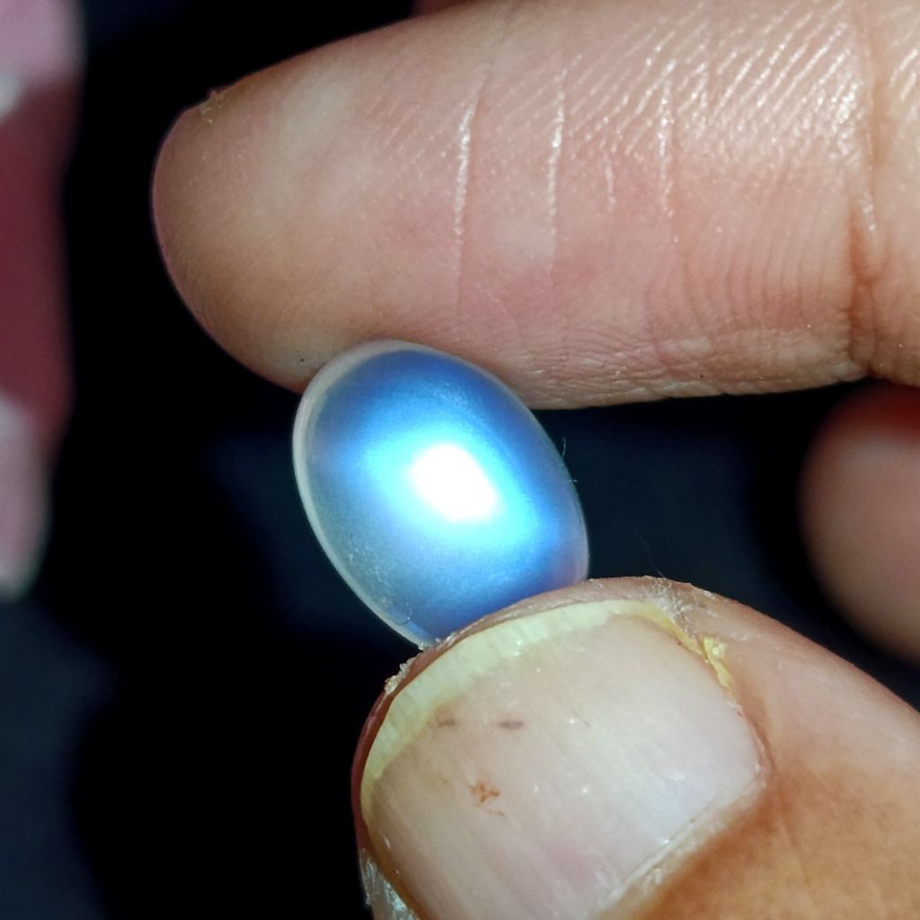 Natural Batu Permata Moonstone Air Laut atau Biduri Bulan Kilat Biru batu asli