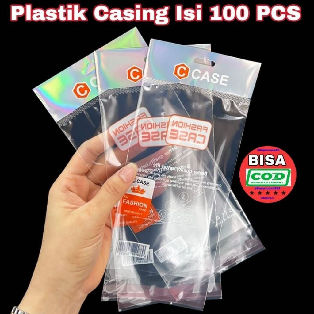 Plastik Packing Case HP ISI 100 PCS Plastik Bening Packingan Case