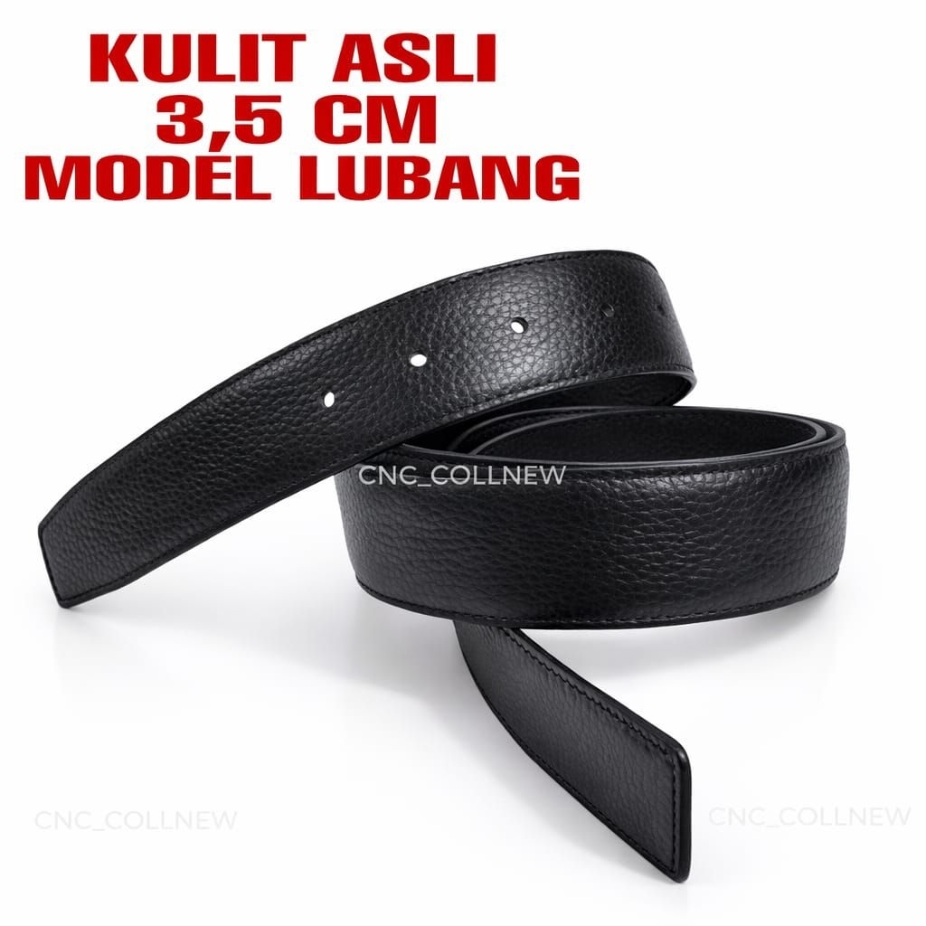 Tali Sabuk Kulit Asli Model Lubang