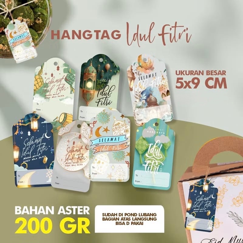 HANG TAG IDUL FITRI | TAG IDUL FITRI | KARTU UCAPAN IDUL FITRI | KARTU UCAPAN LEBARAN