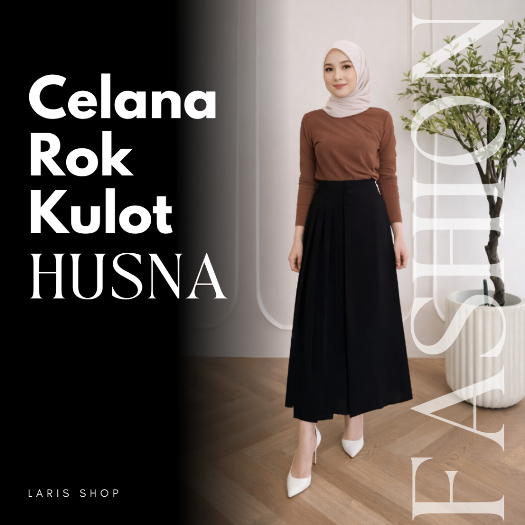 Celana rok husna Bahan Moscrepe Premium Variasi 2 Kancing