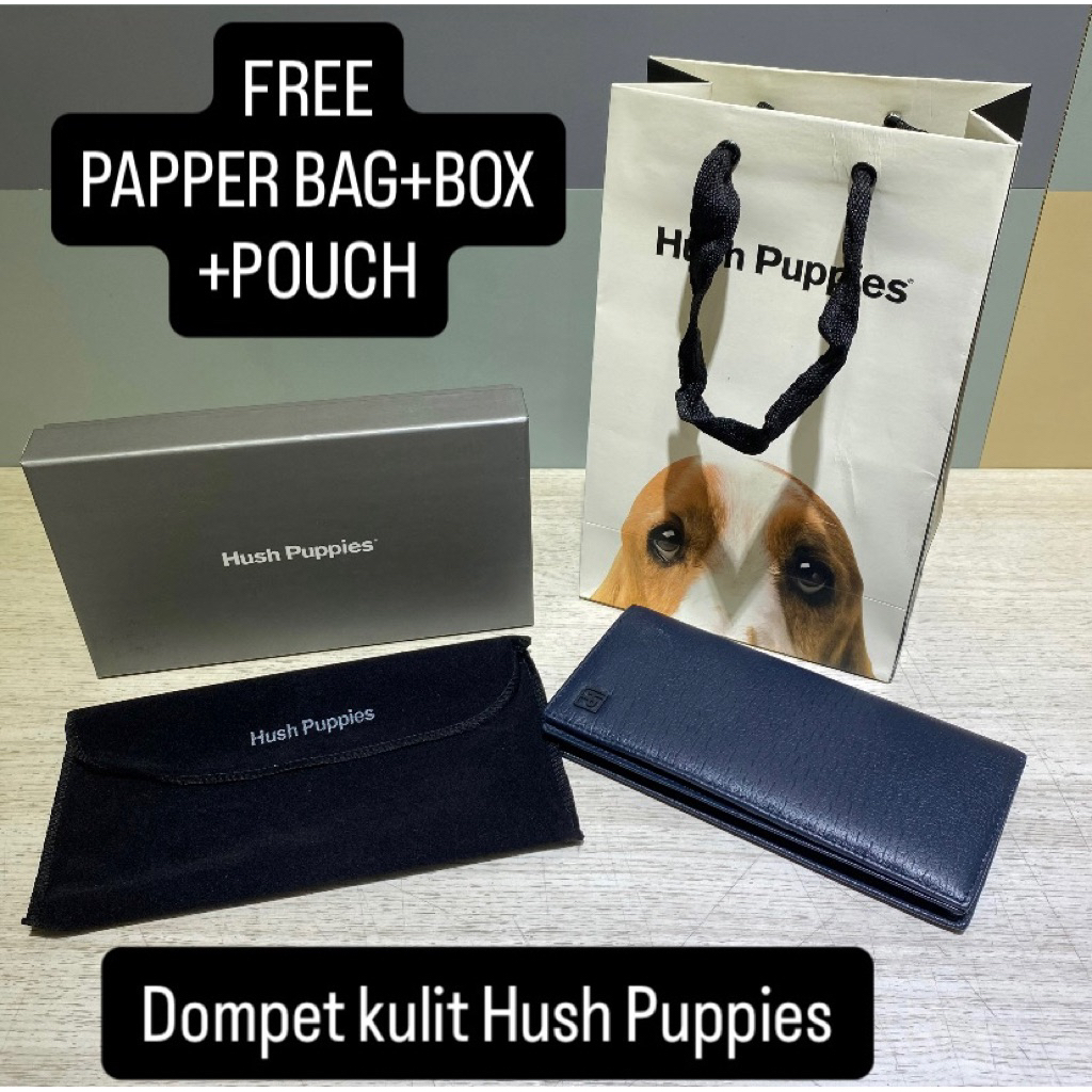 READY DOMPET PANJANG RFID HUSH PUPPIES 100% ORIGINAL (FREE BOX+PAPPER BAG)