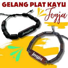 1 pcs gelang tali motif plat jogja motif kayu casual etnik unisek pria wanita souvenir malioboro ole