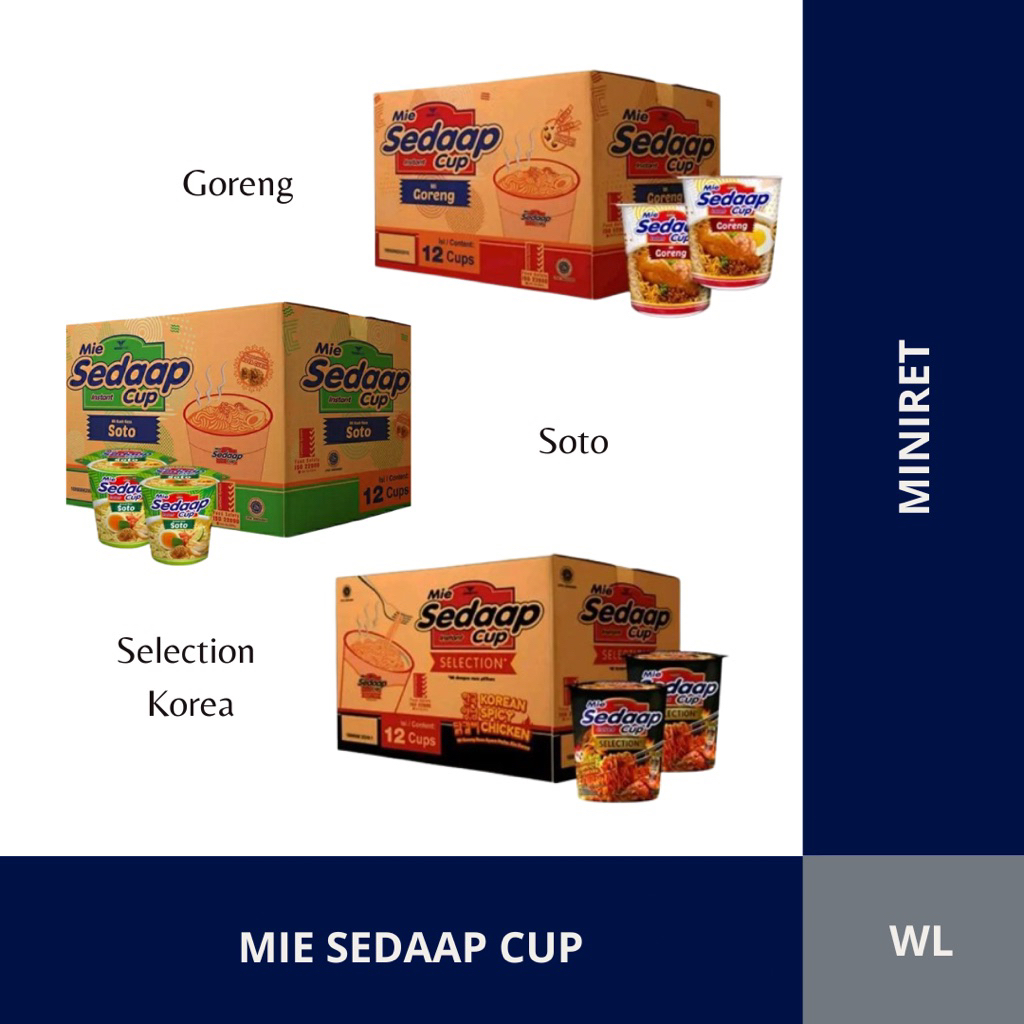 MIE SEDAAP CUP 1 DUS | MIE SEDAAP GORENG CUP | MIE SEDAAP SOTO CUP | MIE SEDAAP SELECTION CUP