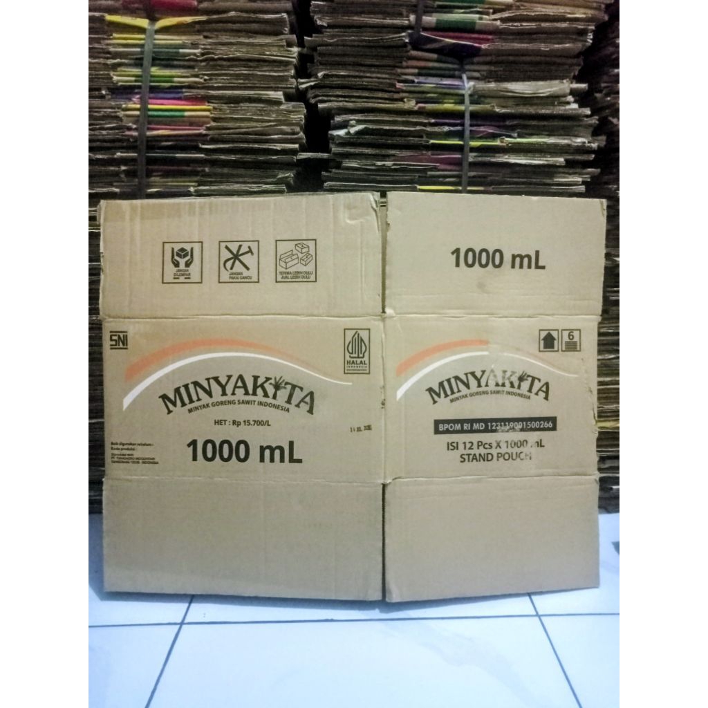 KARDUS BOX PACKING || BEKAS MINYAK GORENG || DUS BEKAS MINYAK  1 LITER || 1/2 PLAY TEBAL KUAT || SAT