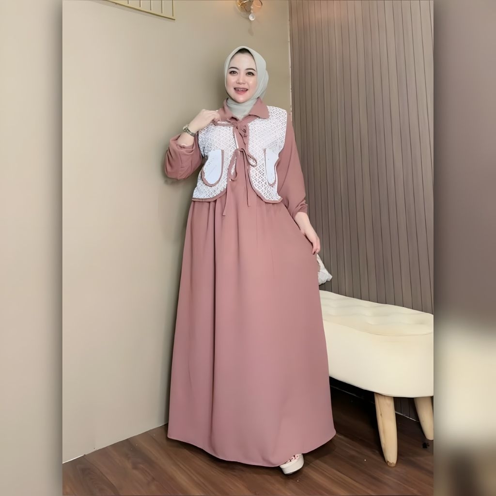 GAMIS ALITA MAXY RENDA ROMPI BRUKLAT LD 110 CRINGKLE AIRFLOW//GAMIS RENDA JUMBO WANITA REMAJA KEKINI