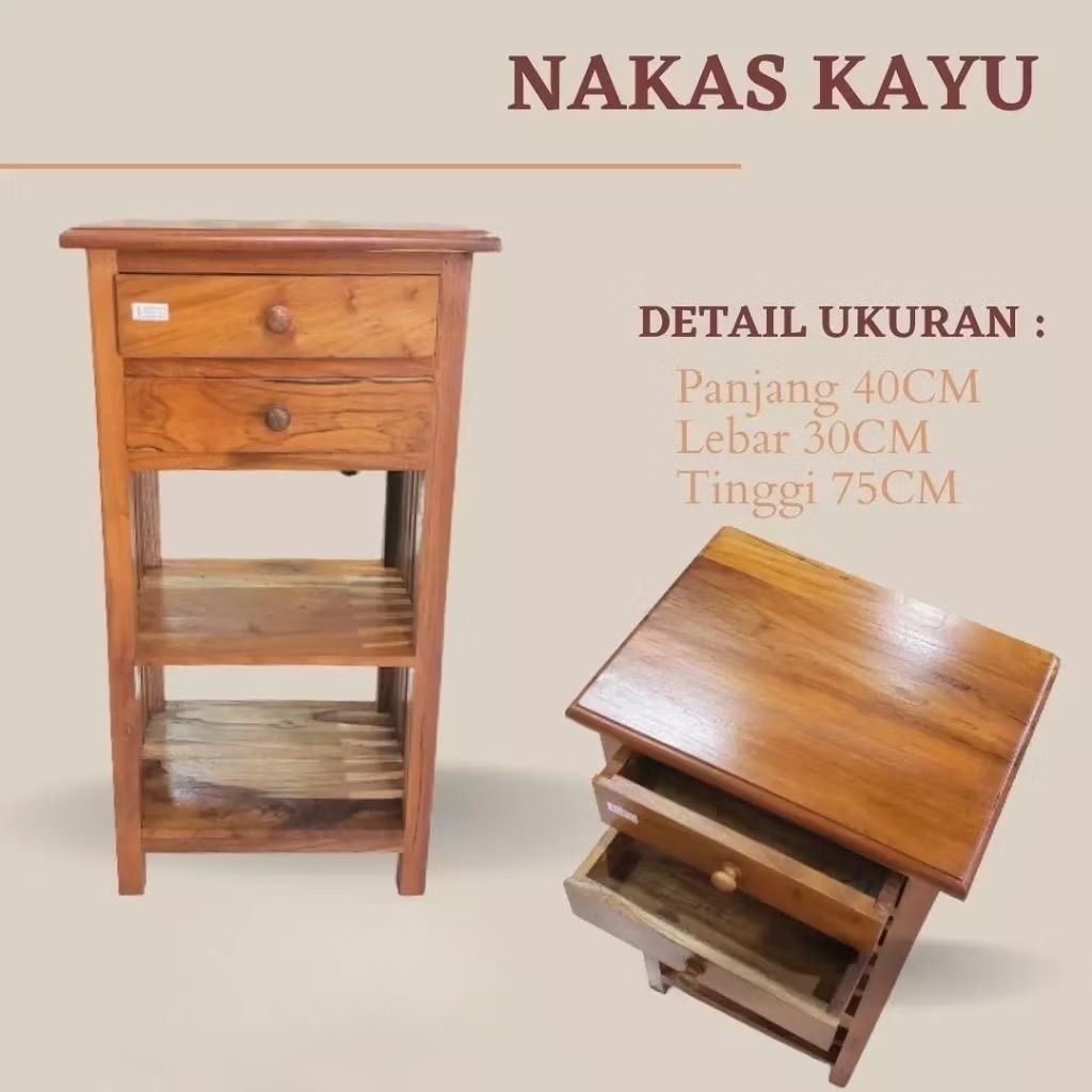 Meja Serbaguna Meja Nakas Jati Nakas Minimalis Kayu Jati Meja kecil Kayu Jati Meja Nakas Minimalis J