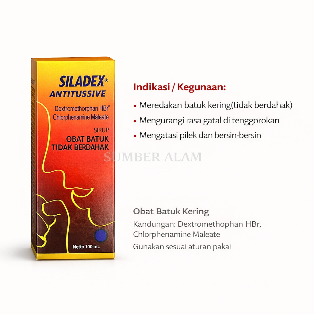 SILADEX ANTITUSSIVE / SILADEX MERAH 100ML / OBAT BATUK SYR TDK BERDAHAK