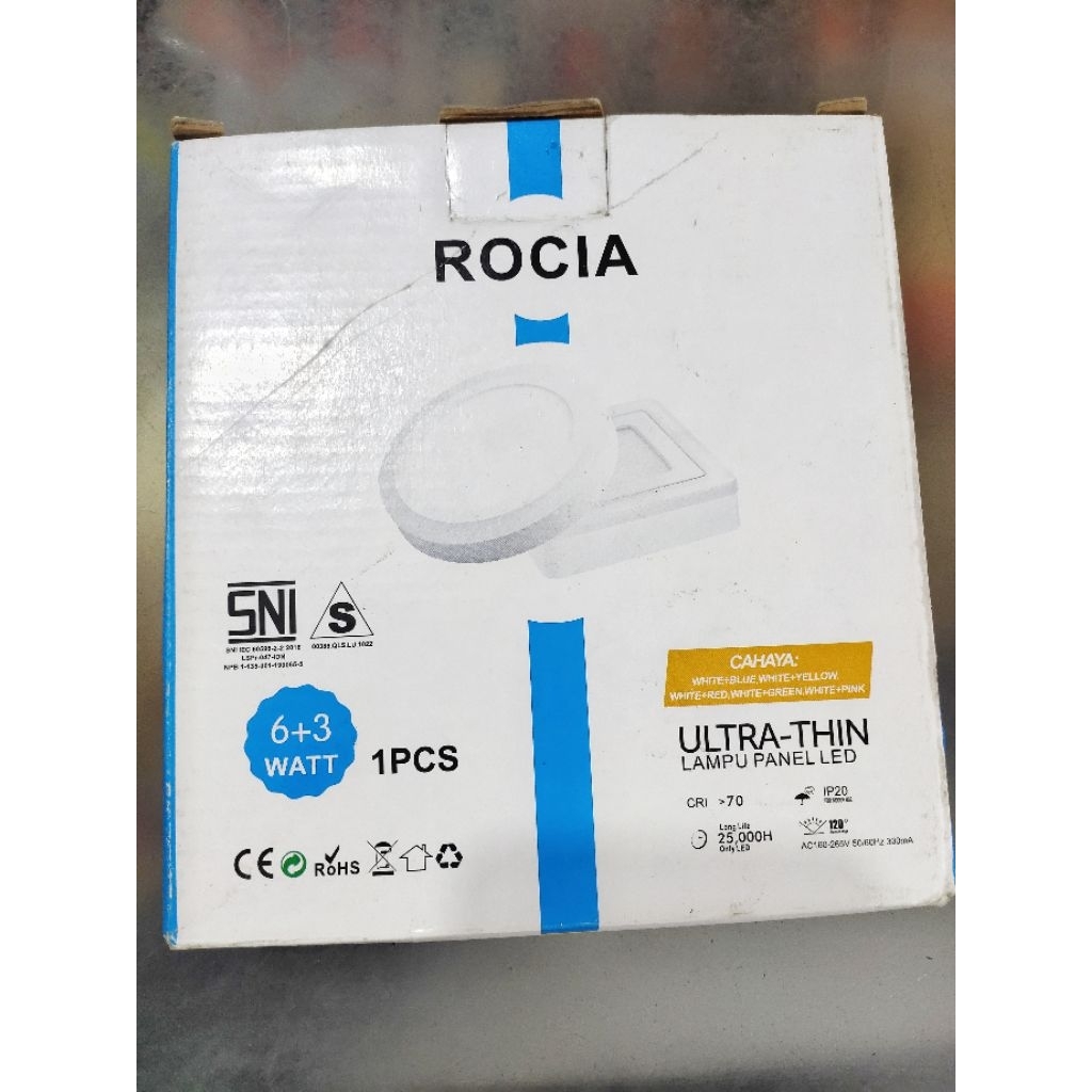 LAMPU PANEL LED DOWNLIGHT 6+3 WATT MEREK ROCIA