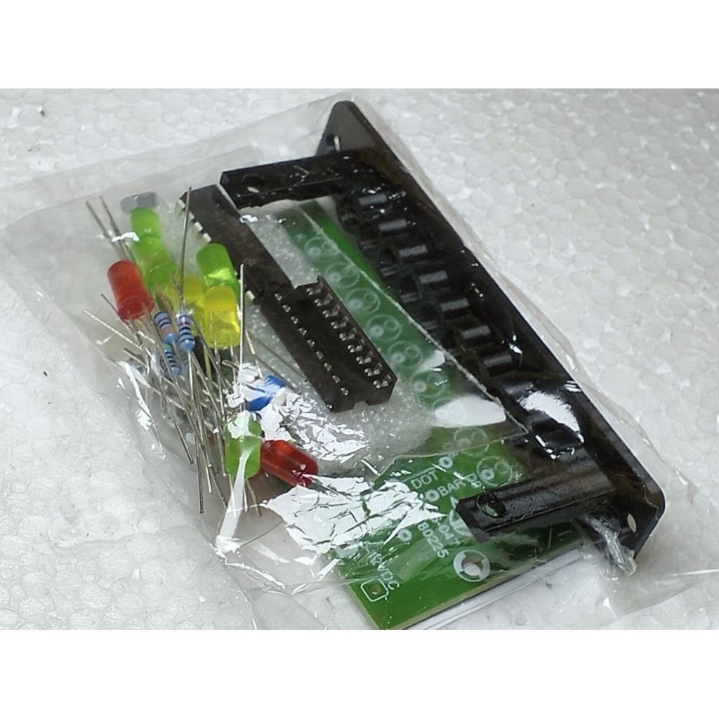PCB+Komponen+panel Led vu display 10 led 5 mm