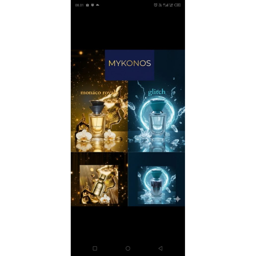 Parfume Mykonos Monaco Royale & Glitch ORI