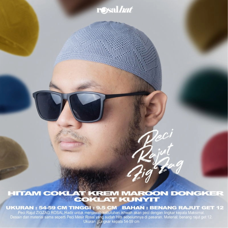 PECI RAJUT HAJI MURAH ORIGINAL PREMIUM ROSAL / SONGKOK MUSLIM PRIA DEWASA MUSLIM MAKASSAR