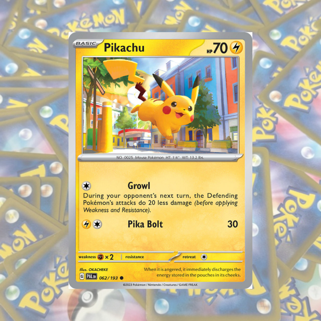 Pikachu Common English Pokemon Card