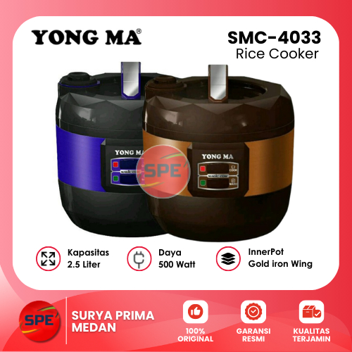 RICE COOKER / MAGIC COM YONG MA KAPASITAS 2.5 LITER SMC 4033 / SMC4033 GARANSI RESMI (MEDAN)