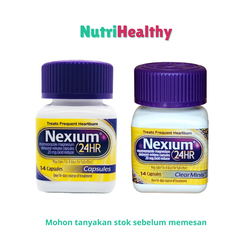 Nexium 24HR 20mg 14 Kapsul - Untuk Maag & Asam Lambung Bekerja 24 Jam